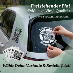QR Code Aufkleber personalisiert