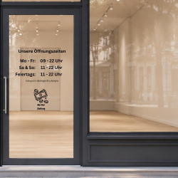 Schaufenster Aufkleber für Geschäfte – Kartenzahlung, Barzahlung, Bitte klingeln, Videoüberwachung