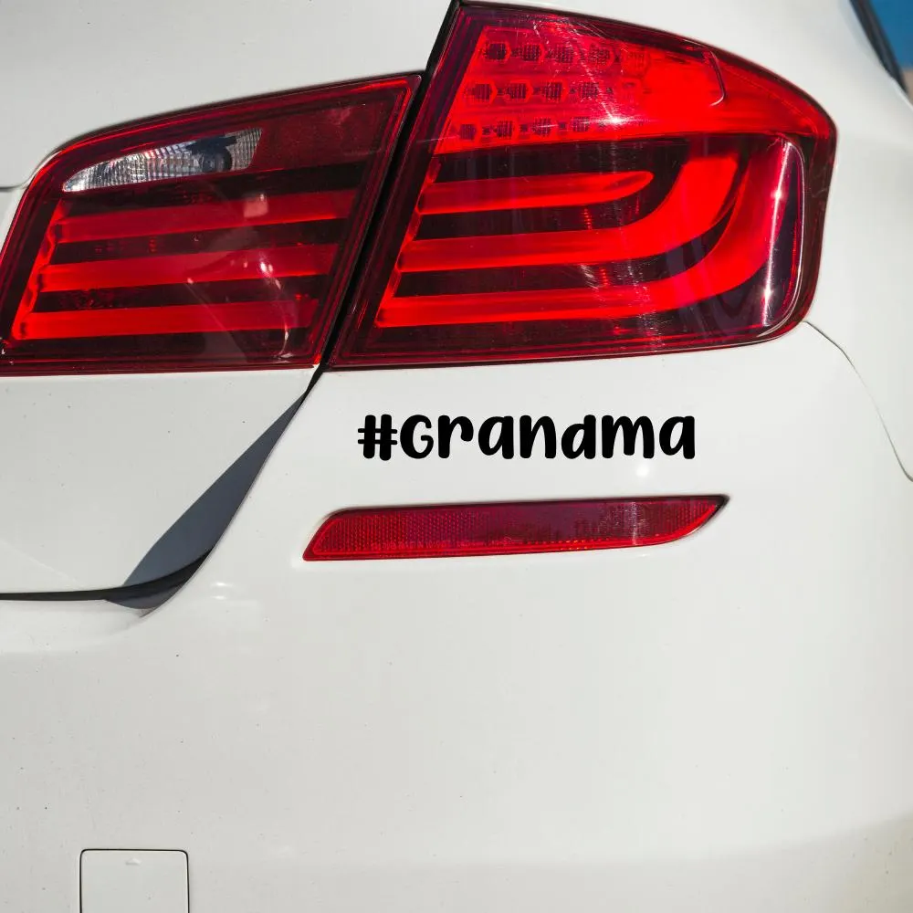 Auto Hashtag Aufkleber personalisiert